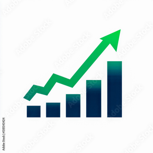 Stock market up trend depicted with flat design icon style representing financial growth and investment opportunities Free Download Stock market up trend depicted with flat design icon style representing financial growth and investment opportunities - GFXLoad