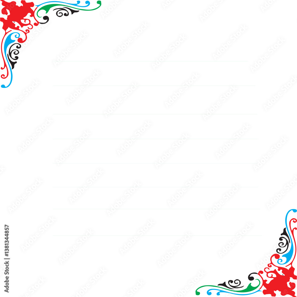 Fototapeta premium Decorative paper border