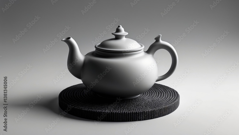 Kettle displayed on a stand Kettle displayed on a stand