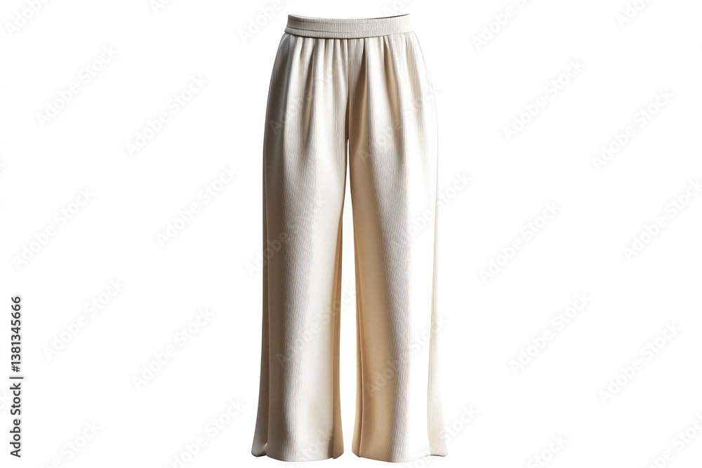 Elegant Wide Leg Trousers in Cream White for Fashionable Women Elegant Wide Leg Trousers in Cream White for Fashionable Women