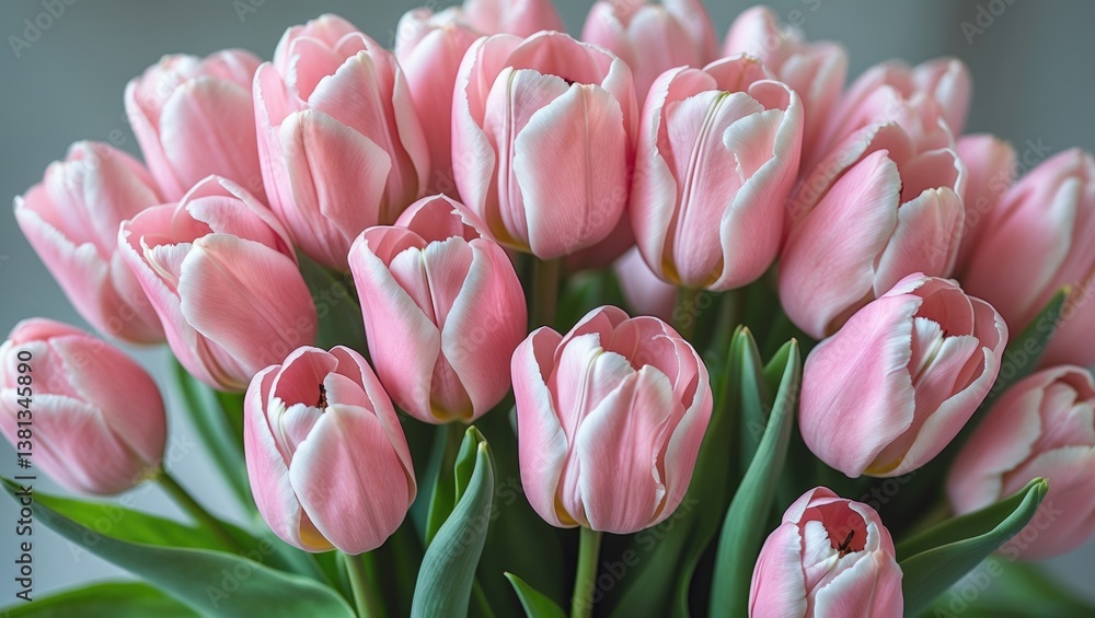 Fototapeta premium Arrangement of pink tulips
