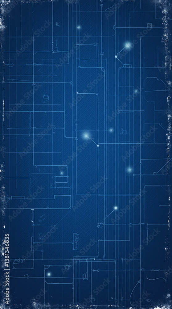 Blueprint-Style Technical Background with Light Blue Lines Blueprint-Style Technical Background with Light Blue Lines