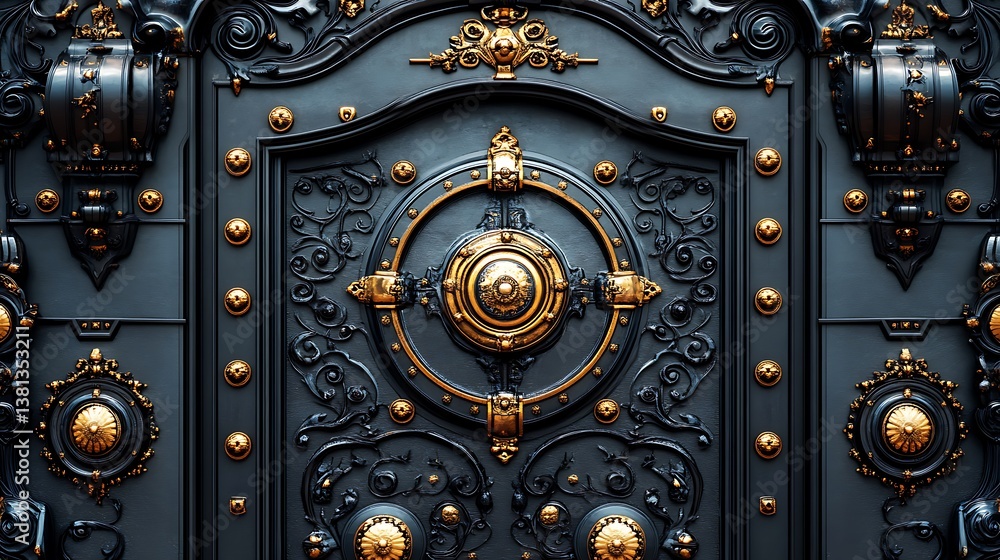 Steel gate design intricate luxury display high resolution hd image Steel gate design intricate luxury display high resolution hd image