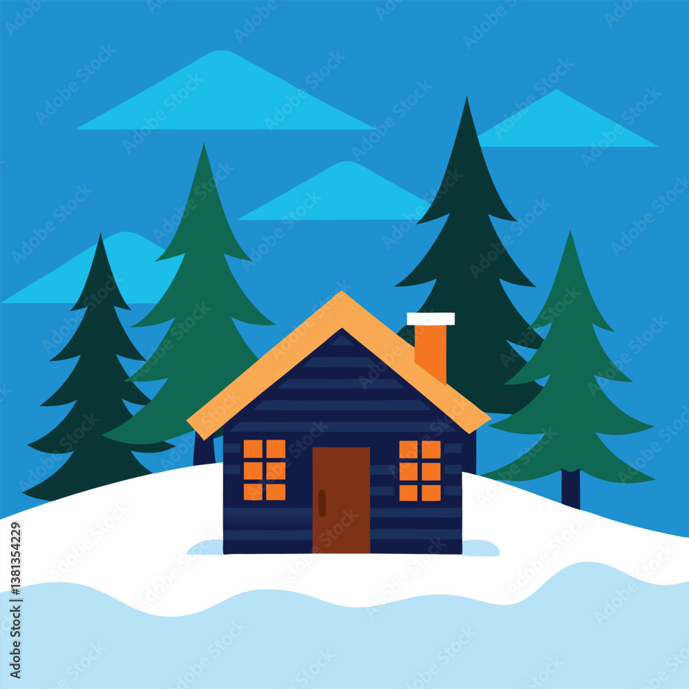 Naklejka premium house in the forest