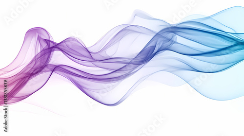 Mystical vaporous essence drifting in vibrant shades of amethyst and azure, perfect overlay. Drifting Essence. Illustration