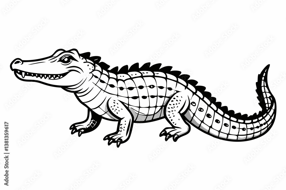 Fototapeta premium the crocodile vector