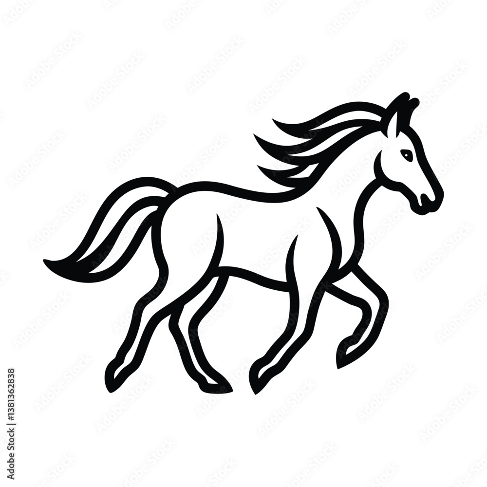 horse, vector, illustration, horse, vector, illustration,