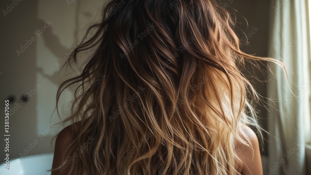 Cropped view of women's damaged split-ended hair. Hair damage poses a risk for further breakage and can appear dull or frizzy, making it hard to manage. Cropped view of women's damaged split-ended hair. Hair damage poses a risk for further breakage and can appear dull or frizzy, making it hard to manage.