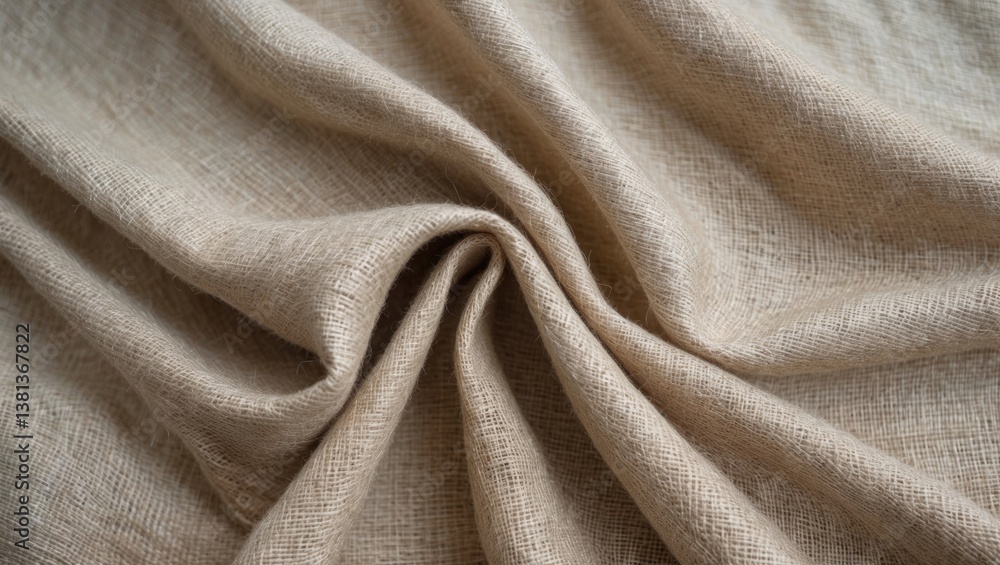 Fototapeta premium Natural burlap texture. Linen canvas surface for the background. Background template for design purposes.