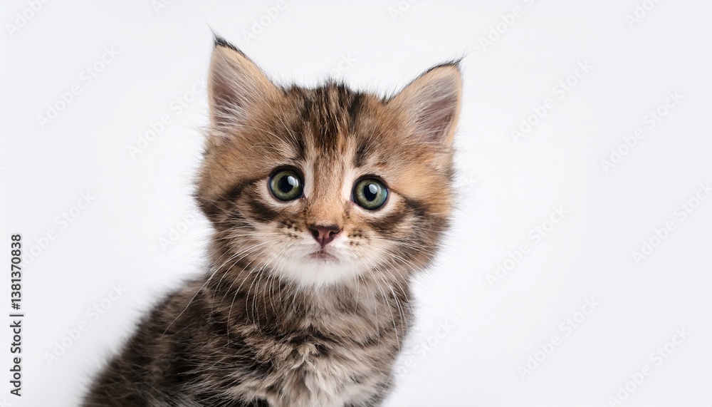 small kitten on white background small kitten on white background