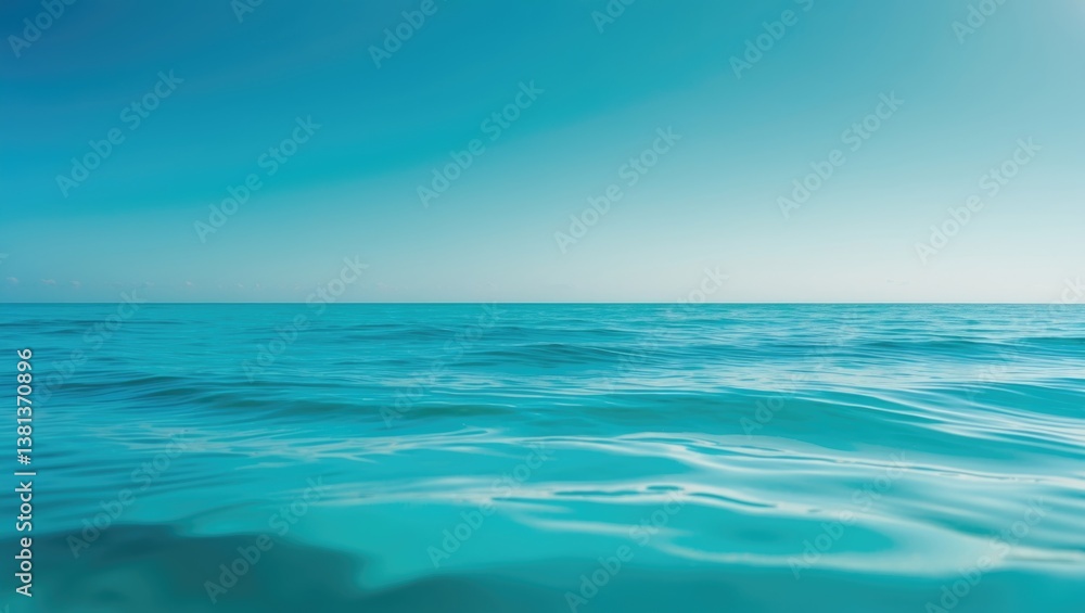 Obraz premium Waves of ocean water in the deep blue sea