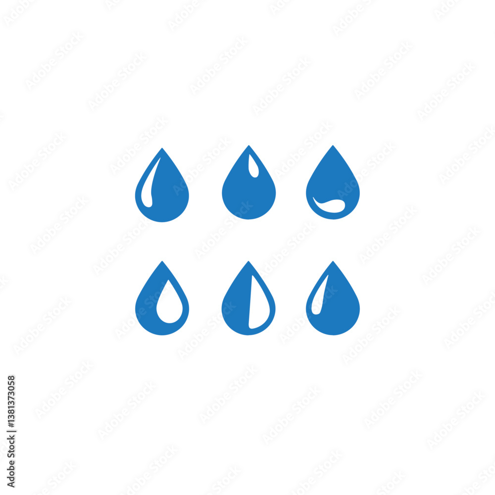 Drop icon logo flat vector design Drop icon logo flat vector design