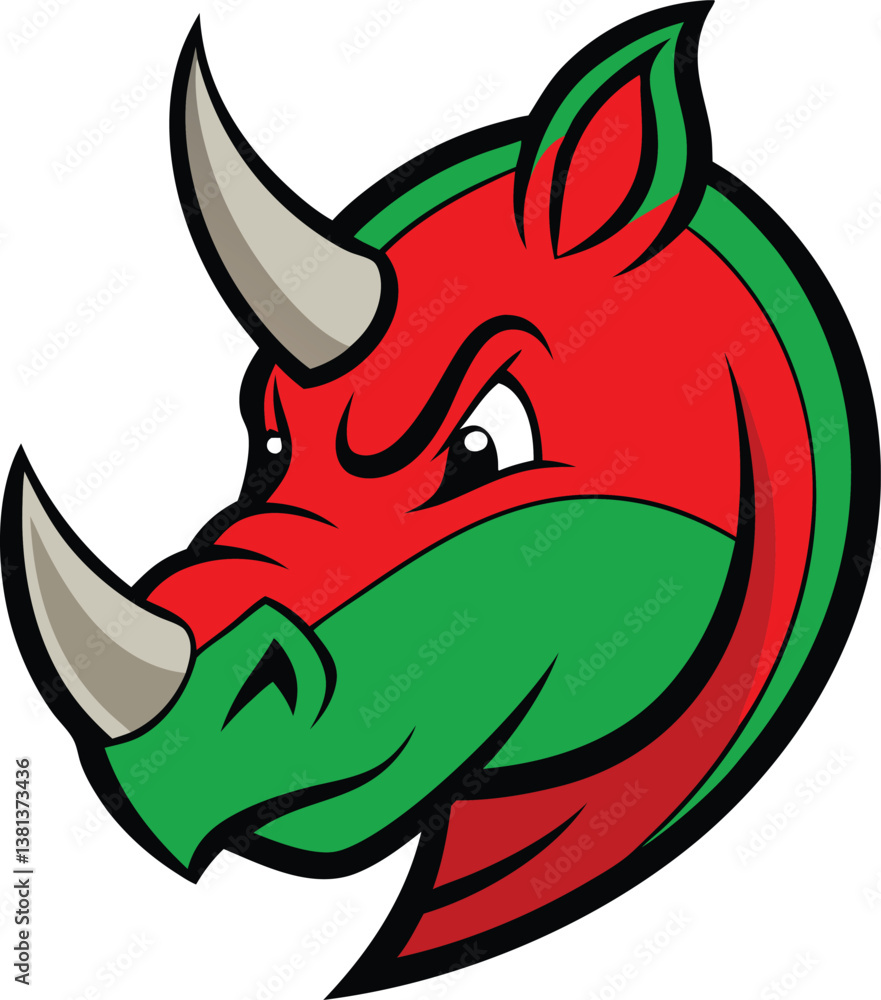 Obraz premium cartoon red bull Illustrator Artwork