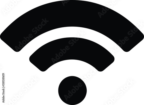 Wi-Fi icon vector wireless internet connection signal symbol hotspot network access point technology