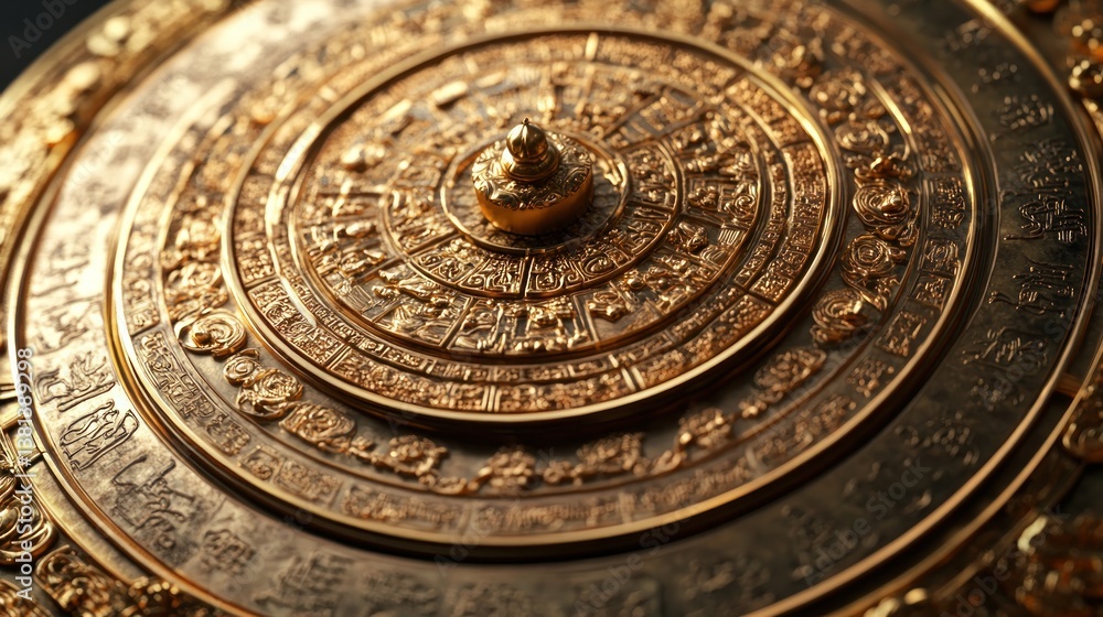 Fototapeta premium Ornate Gold Astronomical Instrument