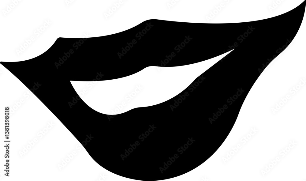 Mouth lips icon in flat woman girl lips shape design kissing Beauty concept. Trendy style isolated on transparent background Mouth lips icon in flat woman girl lips shape design kissing Beauty concept. Trendy style isolated on transparent background