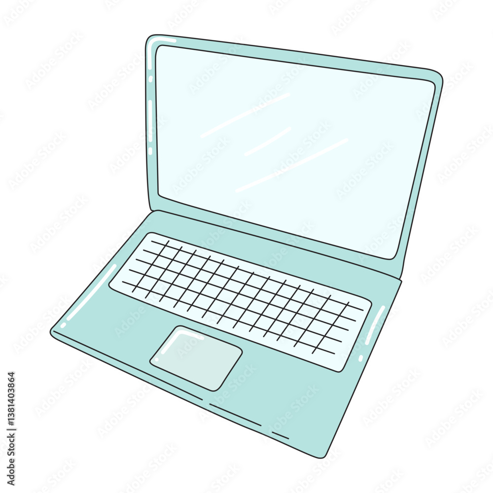 Laptop Doodle Element Laptop Doodle Element