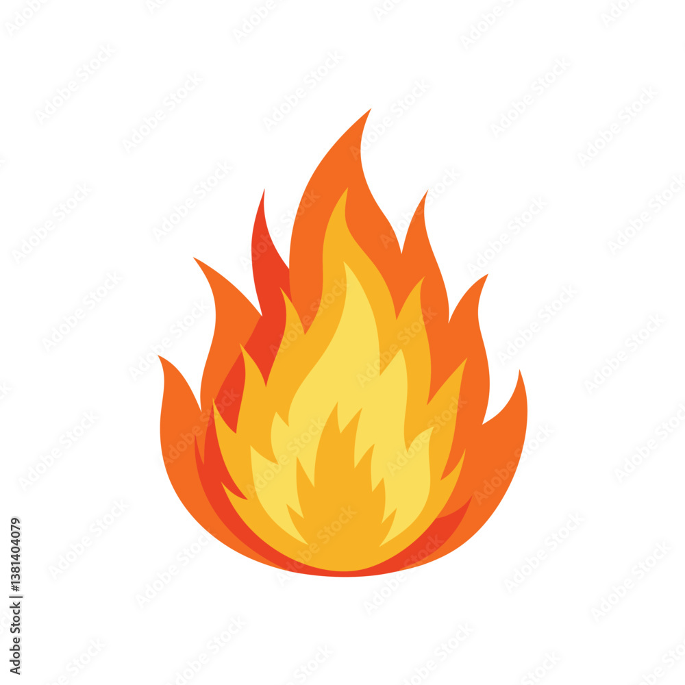 A vector illustration of Flame on white background
A vector illustration of Flame on white background