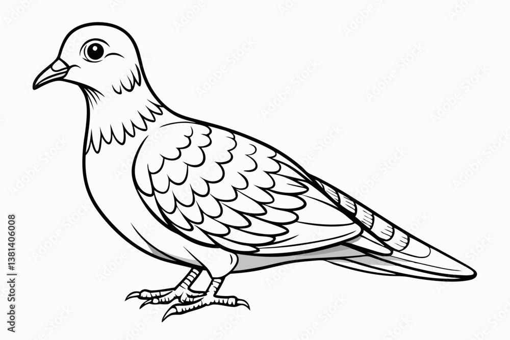 Fototapeta premium coloring page line art the eurasian vector