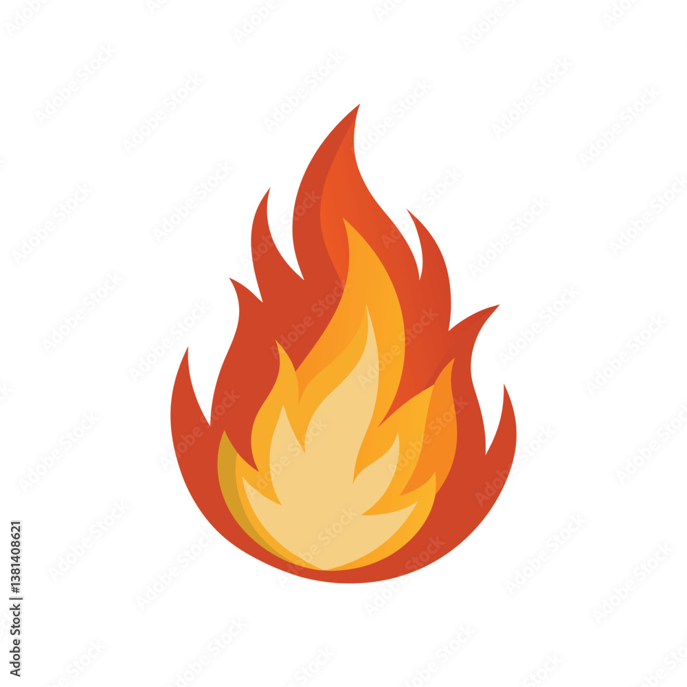 A vector illustration of Flame on white background
A vector illustration of Flame on white background