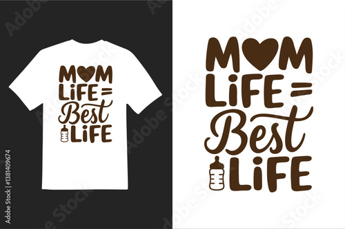Black T-shirt design template vector for men’s casual fashion apparel