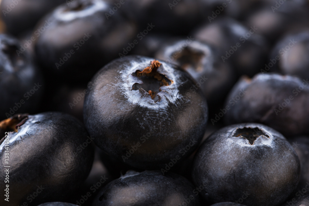 Fototapeta premium Fresh blueberry background. Superfoods. Macro with shallow dof.