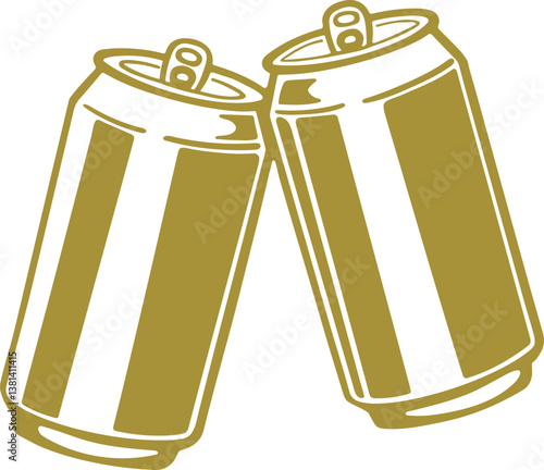 illustration of drink cans