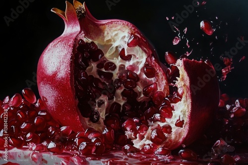 Wallpaper Mural Broken Pomegranate Torontodigital.ca