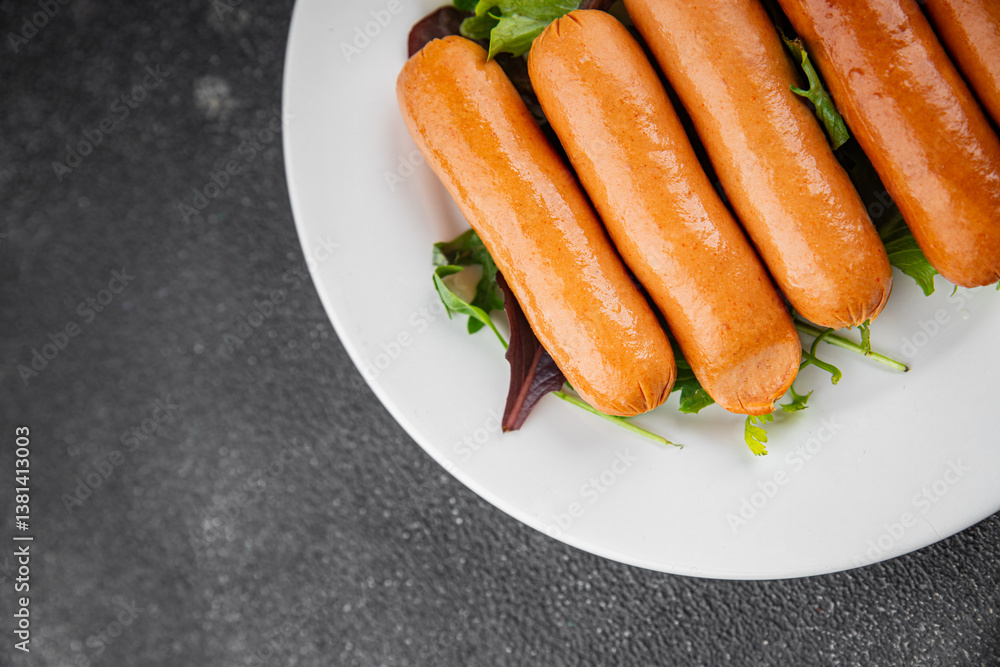 Sausages meat tasty fresh gourmet food background table rustic food top view copy space Sausages meat tasty fresh gourmet food background table rustic food top view copy space