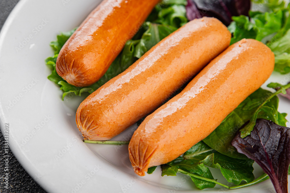 Sausages meat tasty fresh gourmet food background table rustic food top view copy space Sausages meat tasty fresh gourmet food background table rustic food top view copy space