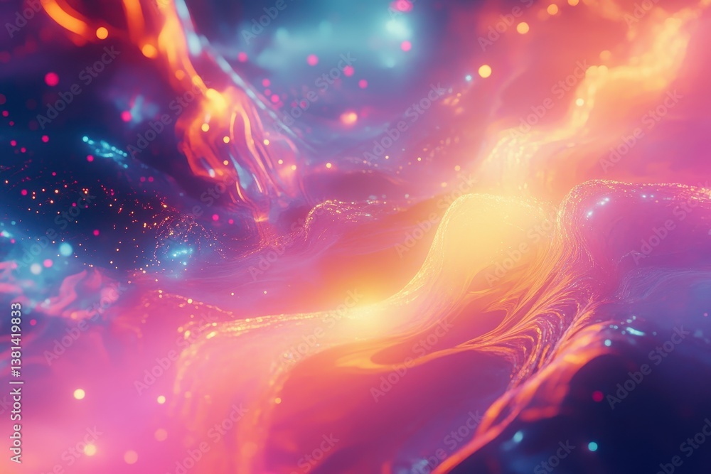 Futuristic Digital Light Stream . Futuristic Digital Light Stream .