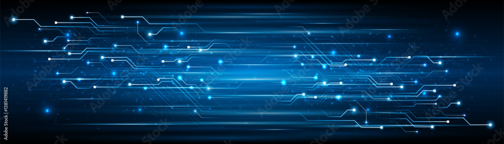 Blue glowing lines with glitter light effect on dark background. High speed internet technology concept or fast wireless data transmission. modern internet network connection technology background Blue glowing lines with glitter light effect on dark background. High speed internet technology concept or fast wireless data transmission. modern internet network connection technology background