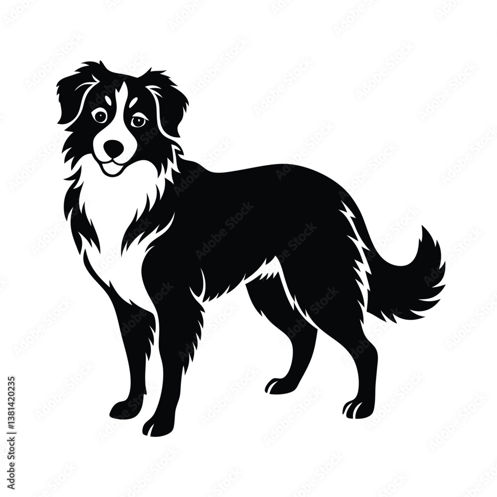 Australian Shepherd vector silhouette Australian Shepherd vector silhouette