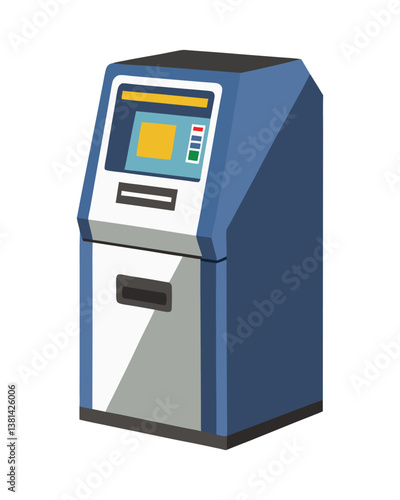 A vector illustration of ATM Machine on white background