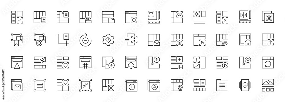 Interface, UI/UX basic outline icons collection. User interface, essential, interface components and more. Editable stroke. Pixel perfect. Interface, UI/UX basic outline icons collection. User interface, essential, interface components and more. Editable stroke. Pixel perfect.