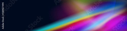 Rainbow refraction overlay effect. Light lens prism effect on transparent background. Crystal flare leak shadow overlay. Holographic reflection. Vector illustration.