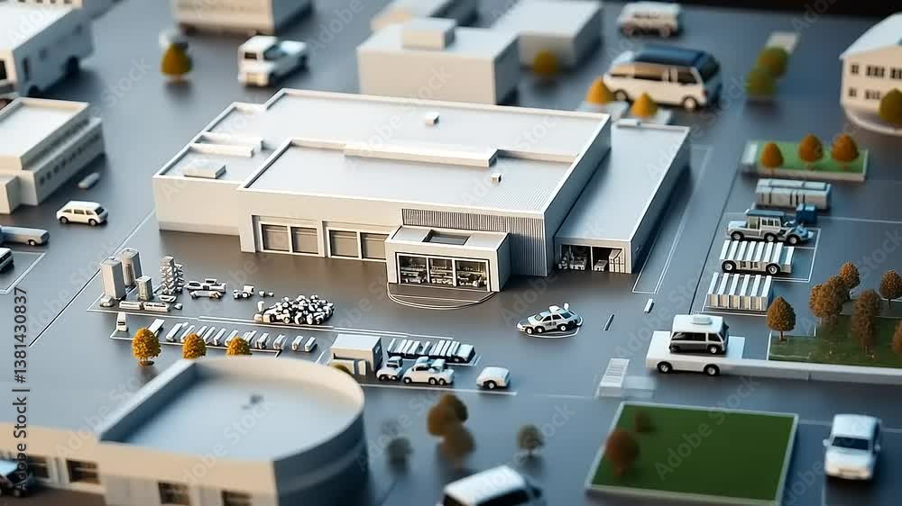 Modern Industrial Complex: A 3D Miniature Representation Modern Industrial Complex: A 3D Miniature Representation