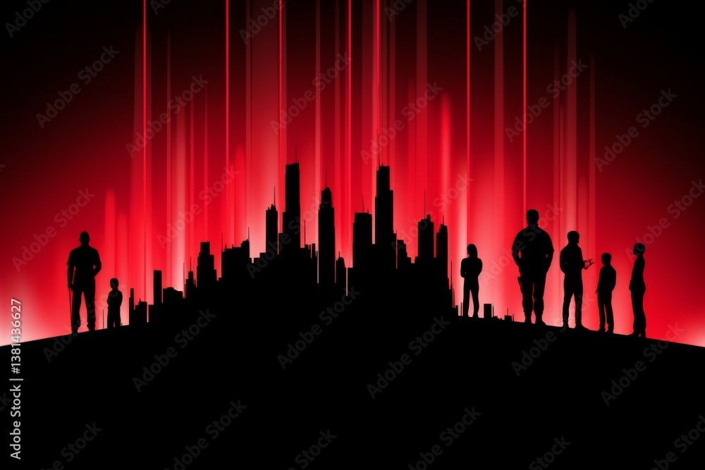Create a visually compelling representation of teamwork and corporate profitability Create a visually compelling representation of teamwork and corporate profitability
