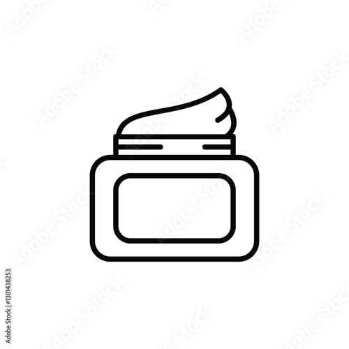 "Cream jar icon, representing skincare, beauty, and luxurious personal care products."