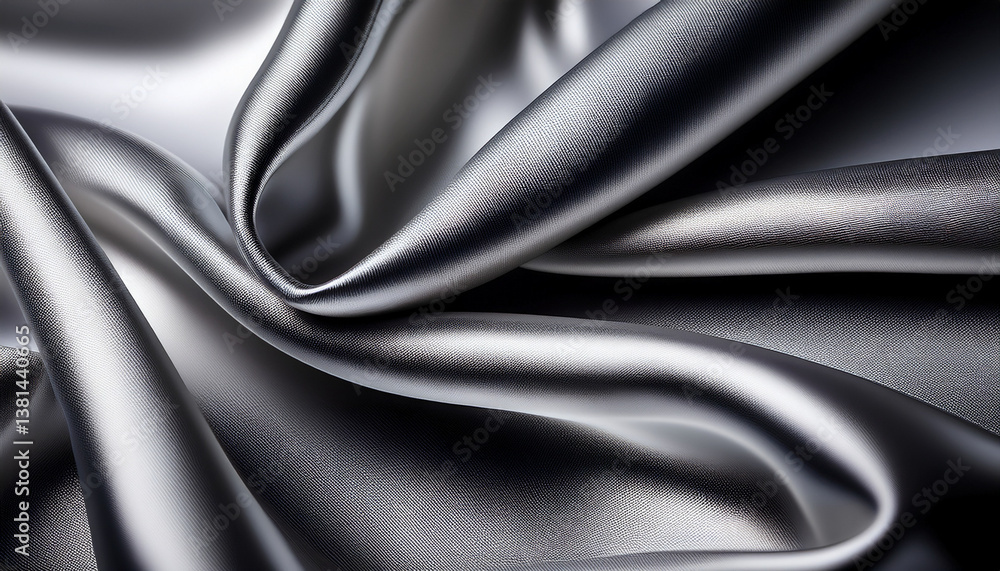 Fototapeta premium Silver silk fabric background