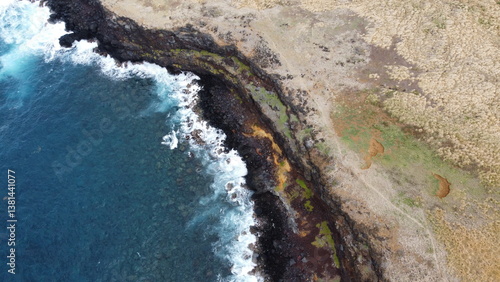 Canvas Print Hawaiian Island Aerial