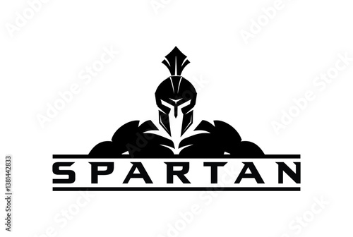 Spartan warrior logo vector illustration .