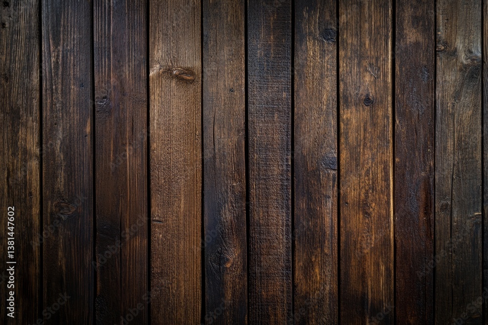 Fototapeta premium Dark brown wooden planks