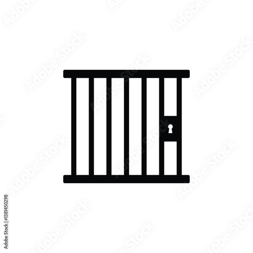 Icon of a prison, symbolizing security, confinement, and justice in a clear, minimalist design.