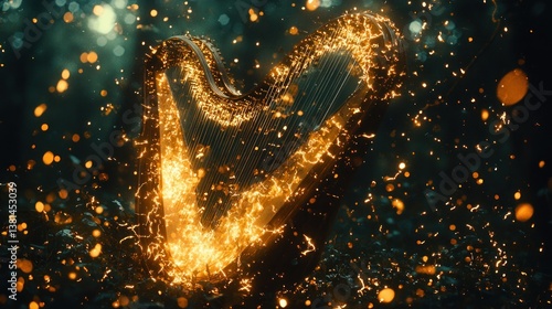 Harp of Fire: A Mystical Symphony in the Forest