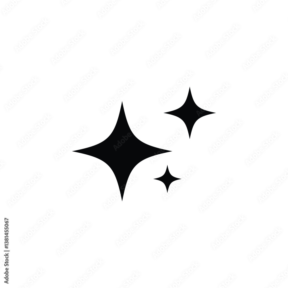 Icon of sparkling stars, symbolizing brightness, excitement, and festive celebration. Icon of sparkling stars, symbolizing brightness, excitement, and festive celebration.
