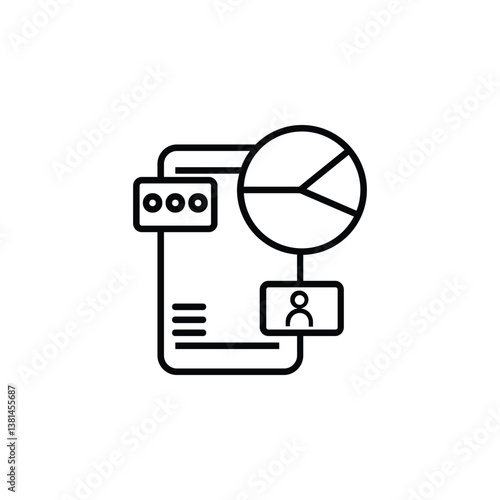 Statistical graphs icon, representing data analysis, trends, and insightful visual reporting.