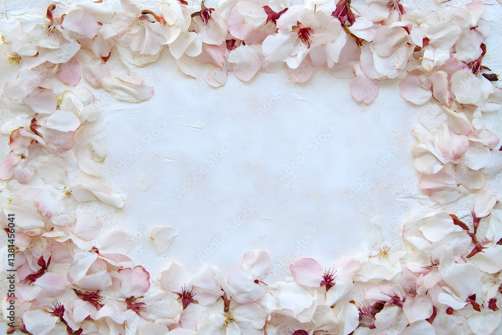 Obraz premium A Beautifully Crafted Greeting Card Adorned with Delicate Petals, Perfect for Expressing Love, Warmth, and Joy on Any Special Occasion