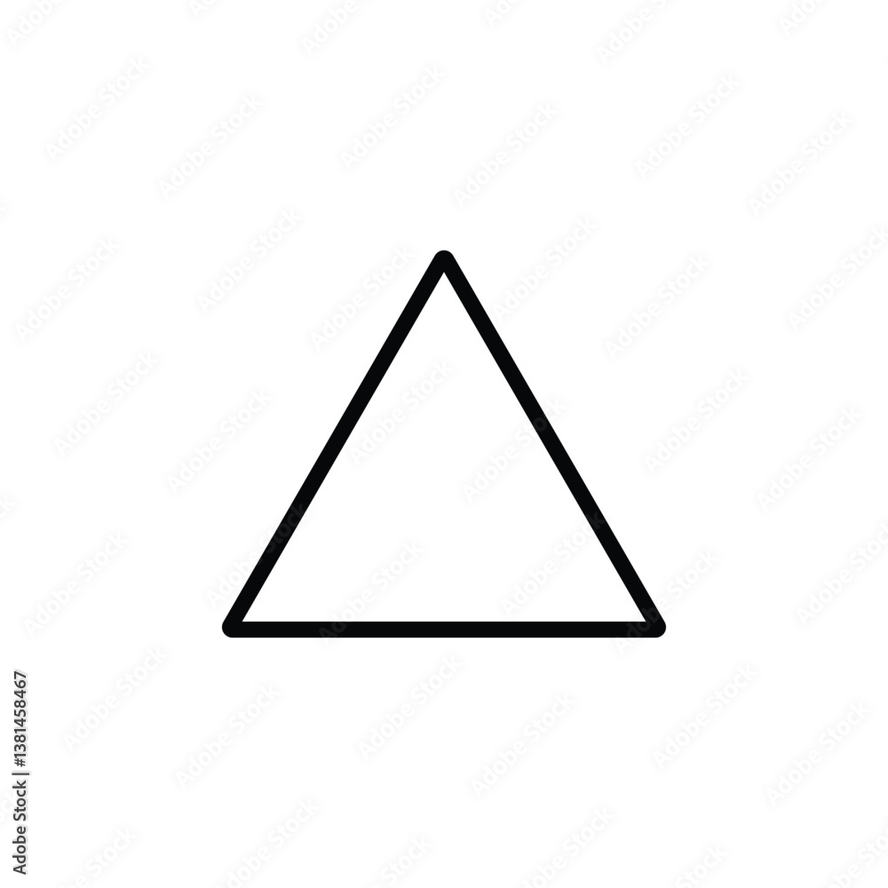 Simple, sleek triangle icon, ideal for geometry, design, and minimalistic concepts. Simple, sleek triangle icon, ideal for geometry, design, and minimalistic concepts.