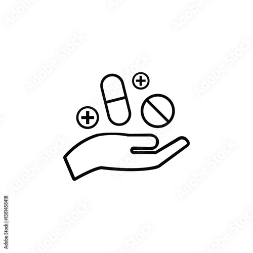 Treatment icon, representing care, healing, and therapeutic solutions for health and wellness.